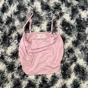 Pink Silky Spaghetti Strap Top